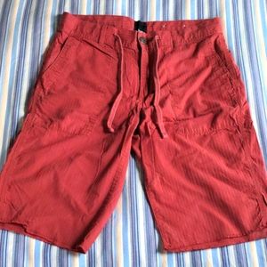 Dark Red BAR III Drawstring Shorts Size 30